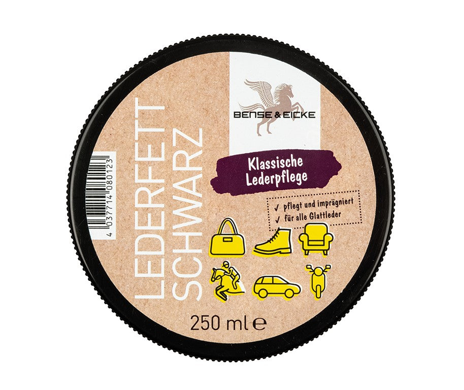 B&E leather dressing black - Sort læderfedt 100ml