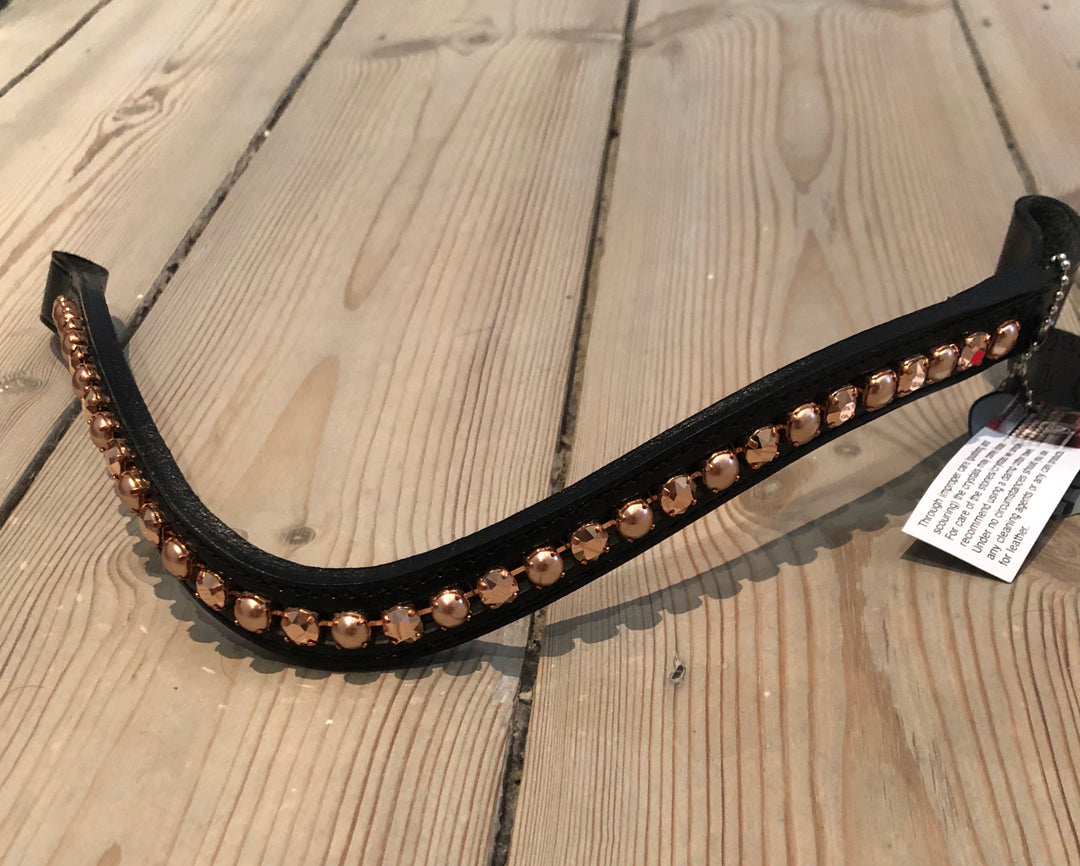 OS pandebånd med Rosaguld sten og perler
