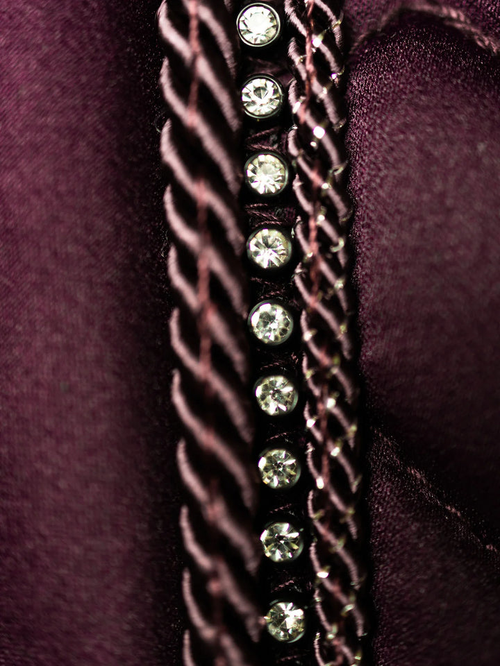Equestrian Stockholm Dressur Underlag - Crystal Shine Mauve Wine