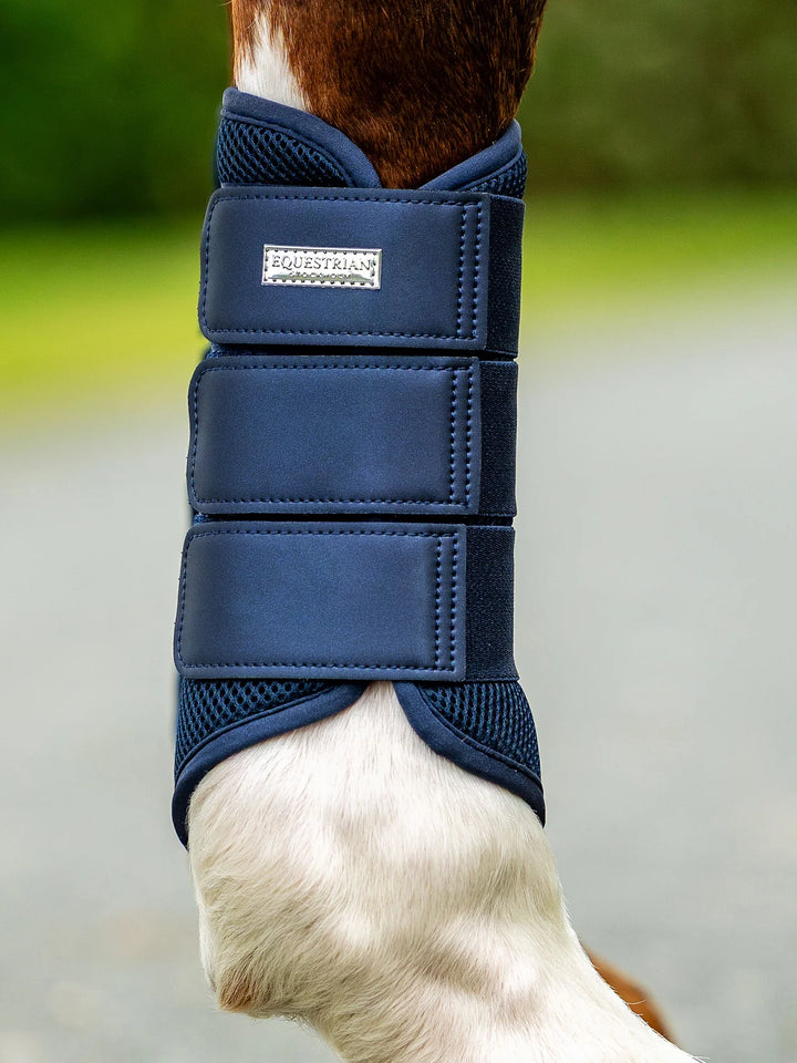 Equestrian Stockholm gamacher Mesh Brushing Boots - Midnight Blue