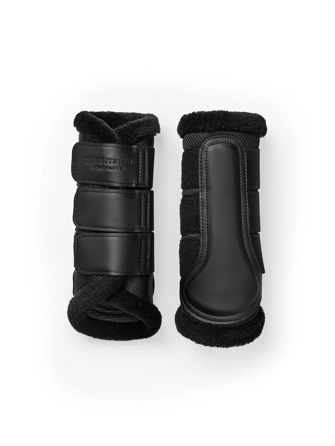 Equestrian Stockholm gamacher Mesh Brushing Boots- Black