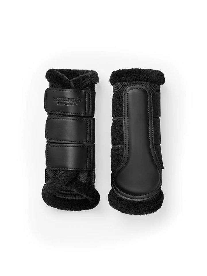 Equestrian Stockholm gamacher Mesh Brushing Boots- Black