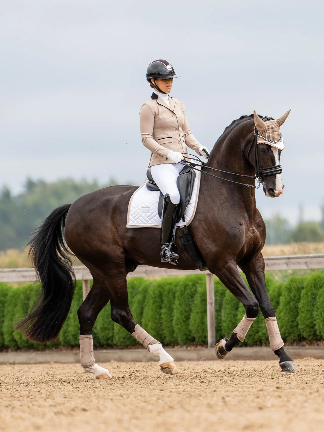 Equestrian Stockholm gamacher Mesh Brushing Boots- Sand
