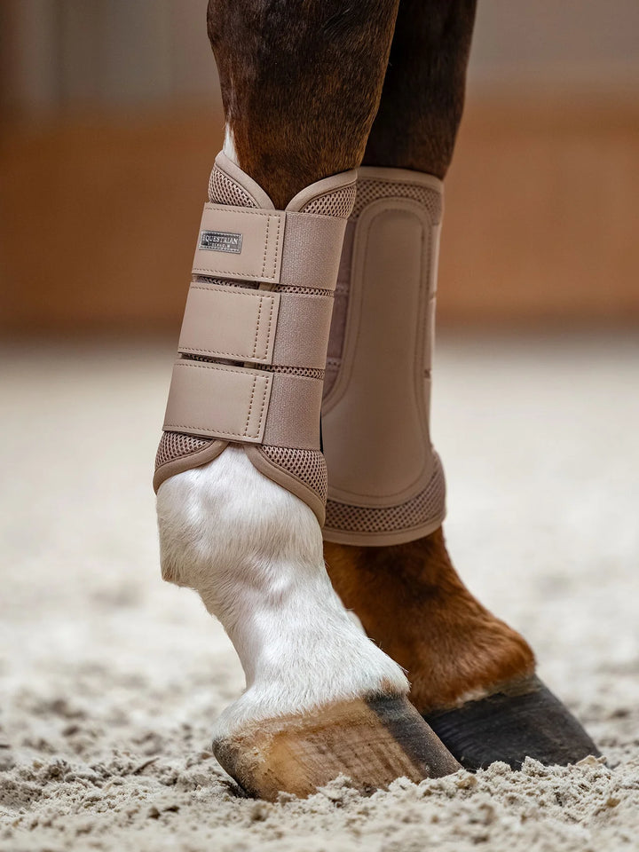Equestrian Stockholm gamacher Mesh Brushing Boots- Sand