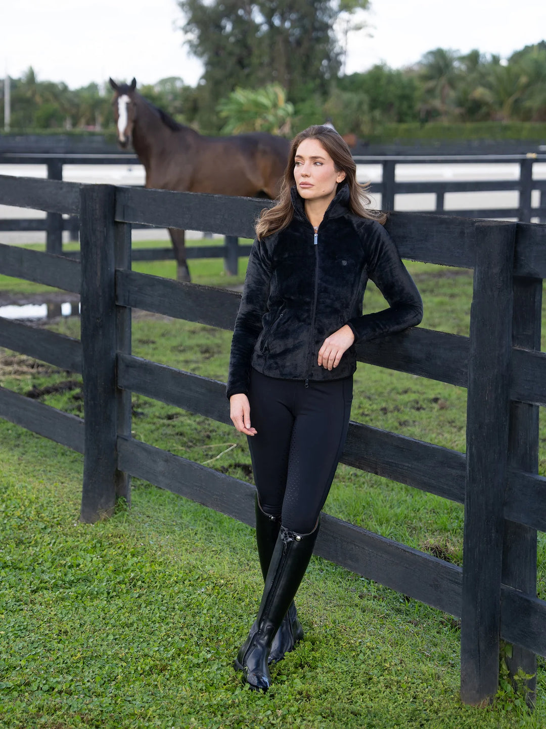 Equestrian Stockholm Fleecejakke - Velvet Black