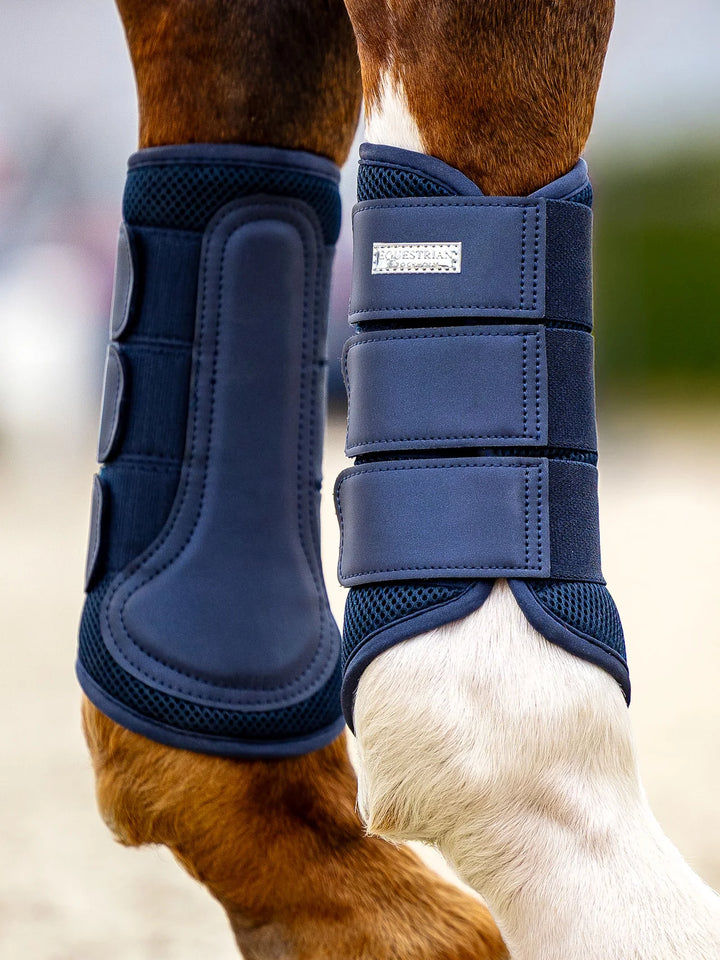 Equestrian Stockholm gamacher Mesh Brushing Boots - Midnight Blue