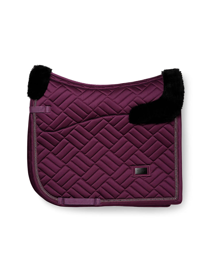 Equestrian Stockholm Dressur Underlag - Crystal Mauve Wine Vegan Fur
