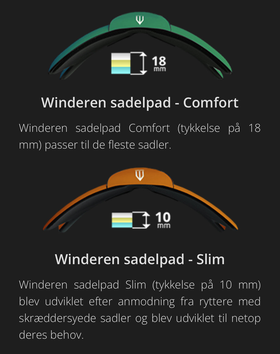 Winderen Dressur Sadelpad - Slim