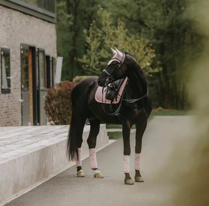 Kentucky Horsewear dressurunderlag Velvet Pearls - Soft Rose