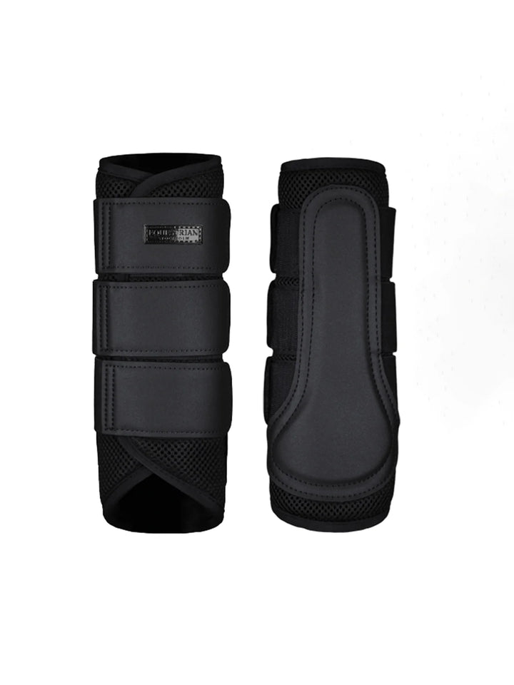 Equestrian Stockholm gamacher Classic Mesh Brushing Boots- All Black