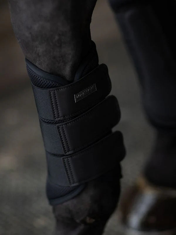 Equestrian Stockholm gamacher Classic Mesh Brushing Boots- All Black