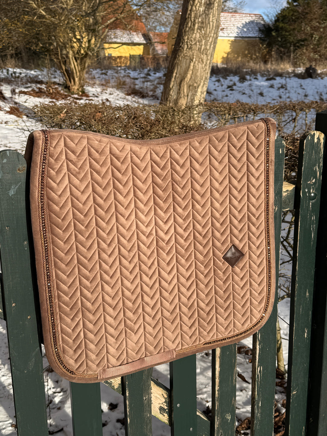 Kentucky Horsewear dressurunderlag Velvet Pearls - Beige