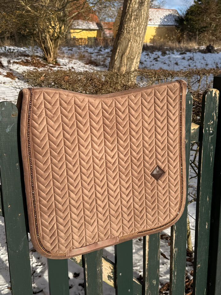 Kentucky Horsewear dressurunderlag Velvet Pearls - Beige