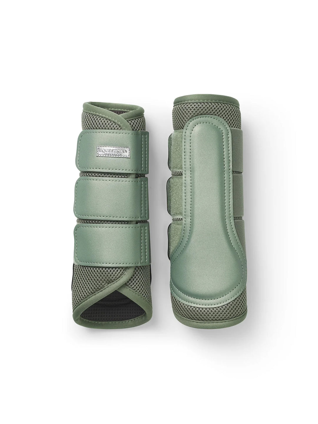 Equestrian Stockholm gamacher Mesh Brushing Boots- Pistachio White