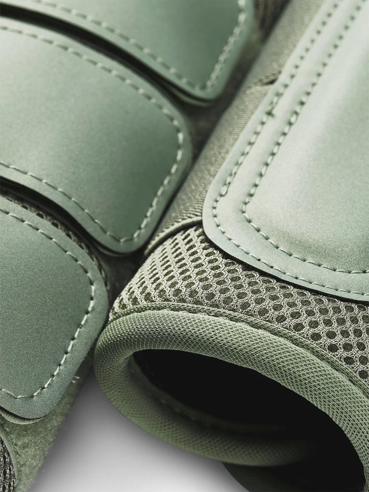 Equestrian Stockholm gamacher Mesh Brushing Boots- Pistachio White