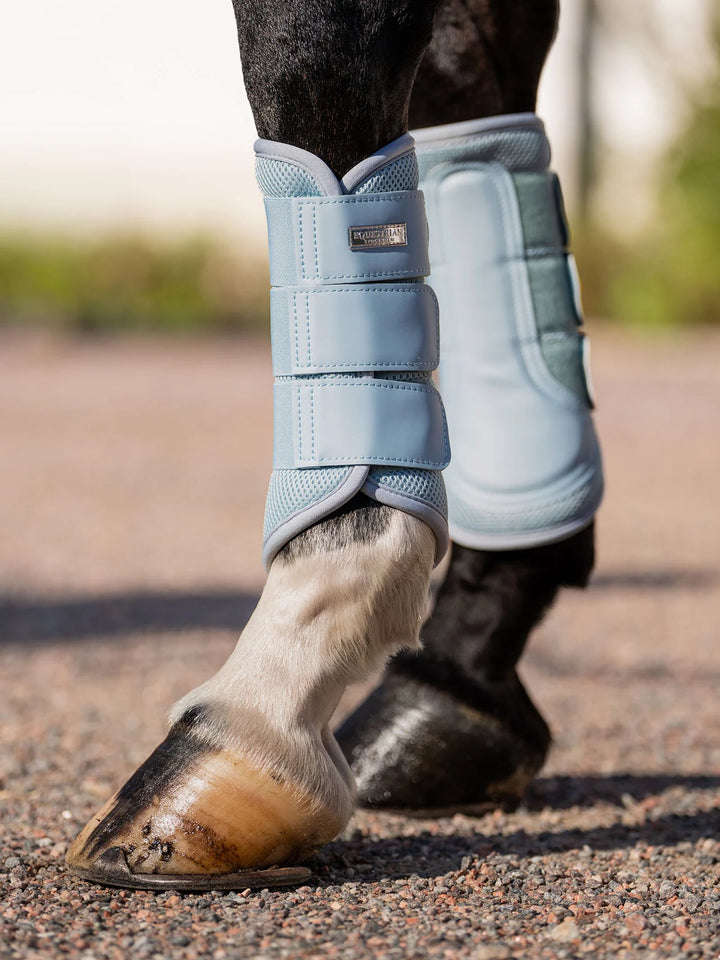 Equestrian Stockholm gamacher Mesh Brushing Boots- Ice Blue