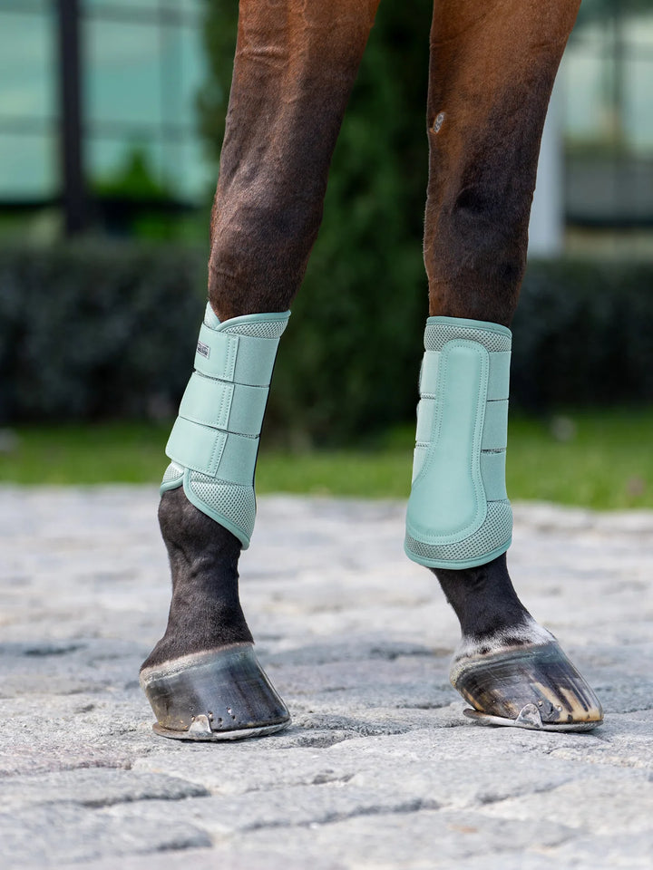 Equestrian Stockholm gamacher Classic Mesh Brushing Boots- Mint Green