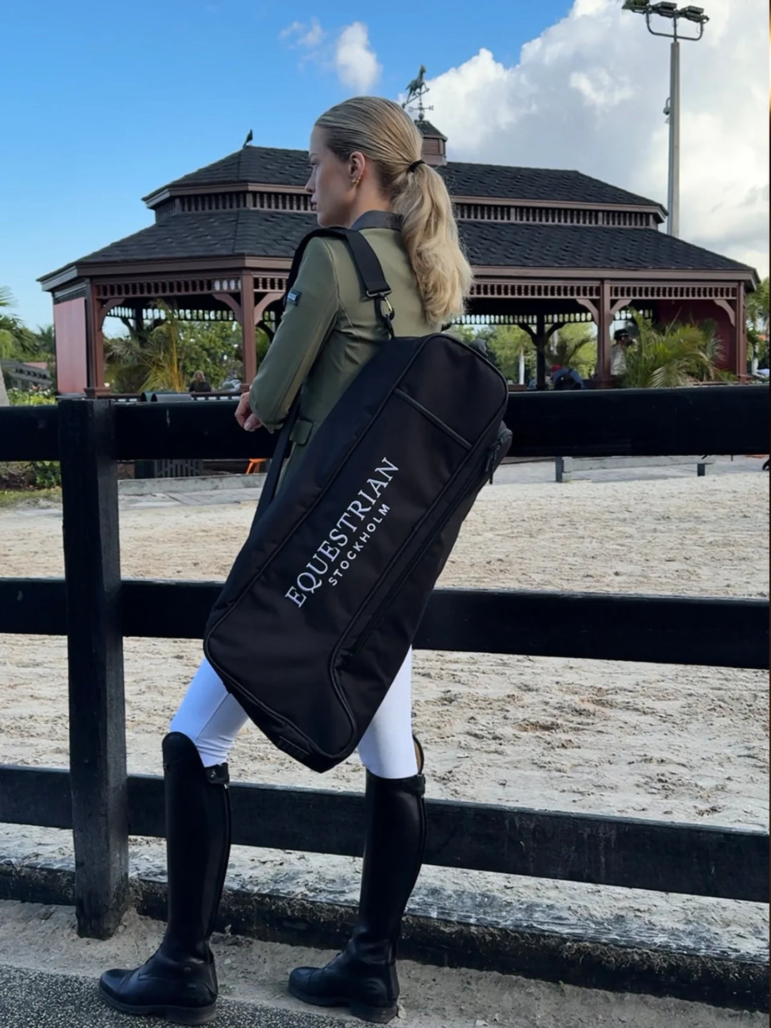 Equestrian Stockholm Boot Bag - Black