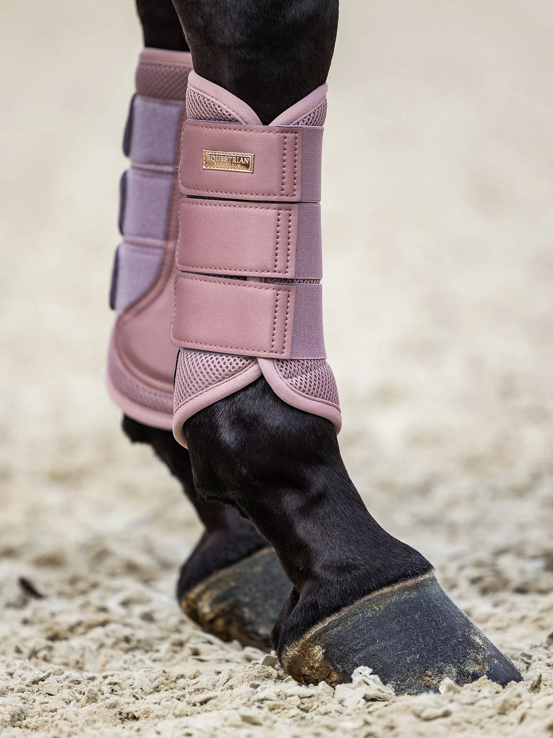 Equestrian Stockholm gamacher Mesh Brushing Boots- Pink