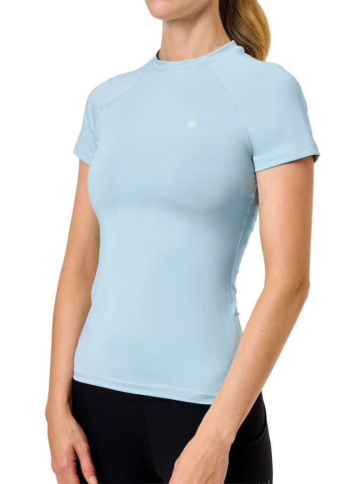 Equestrian Stockholm Top  Dynamic Base Layer Kortærmet - Ice Blue