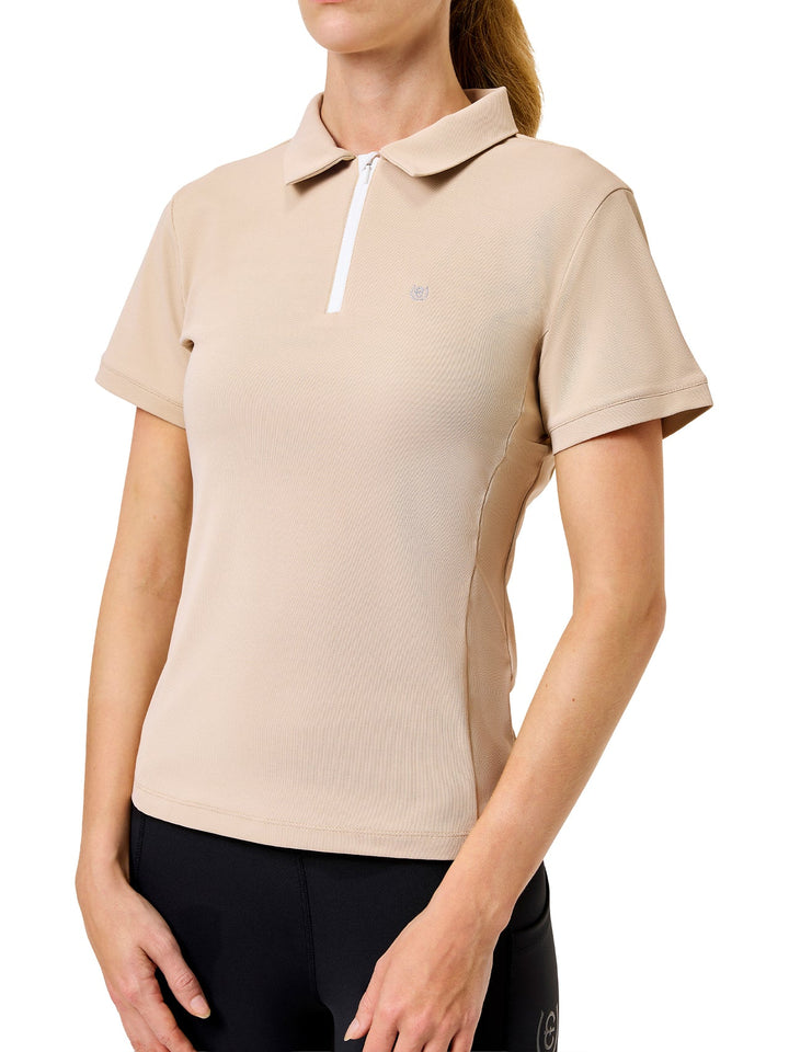 Equestrian Stockholm Top  Polo Half-zip - Sand