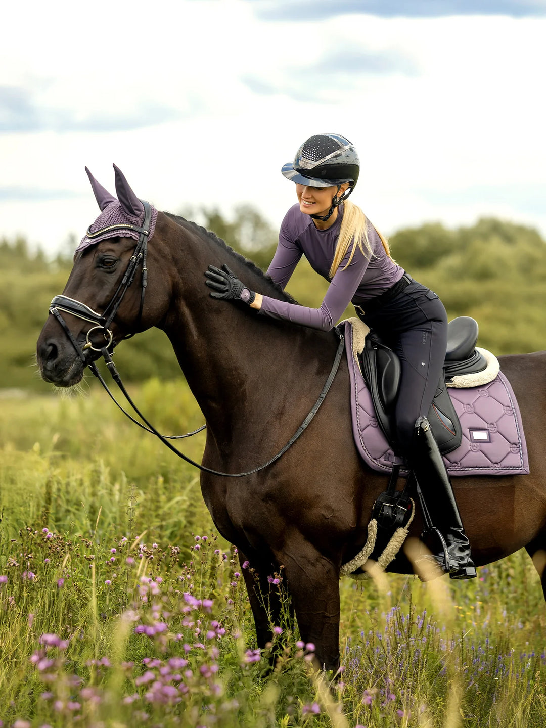 Equestrian Stockholm Dressur Underlag - Dark Violet