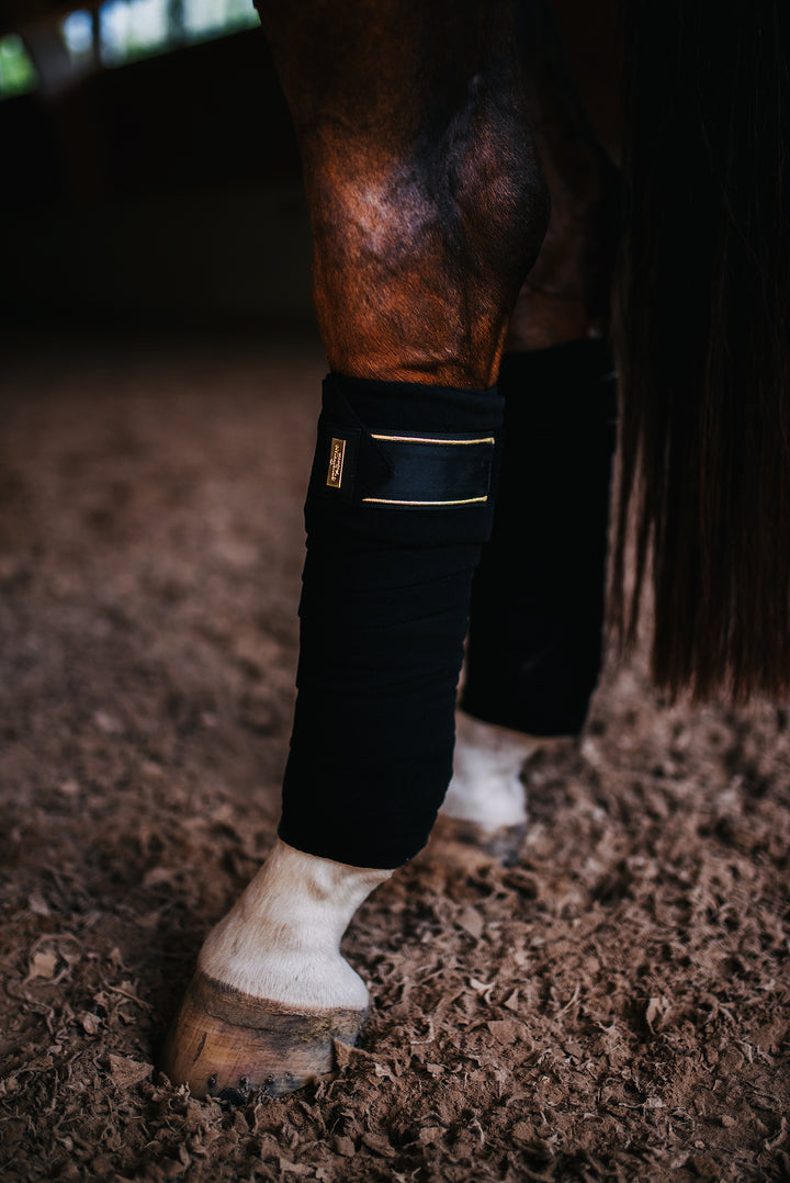 Equestrian Stockholm Bandager - Black Edition Gold