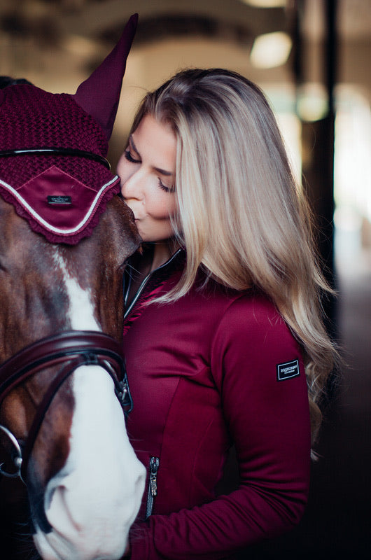 Equestrian Stockholm fleece jakke - Bordeaux