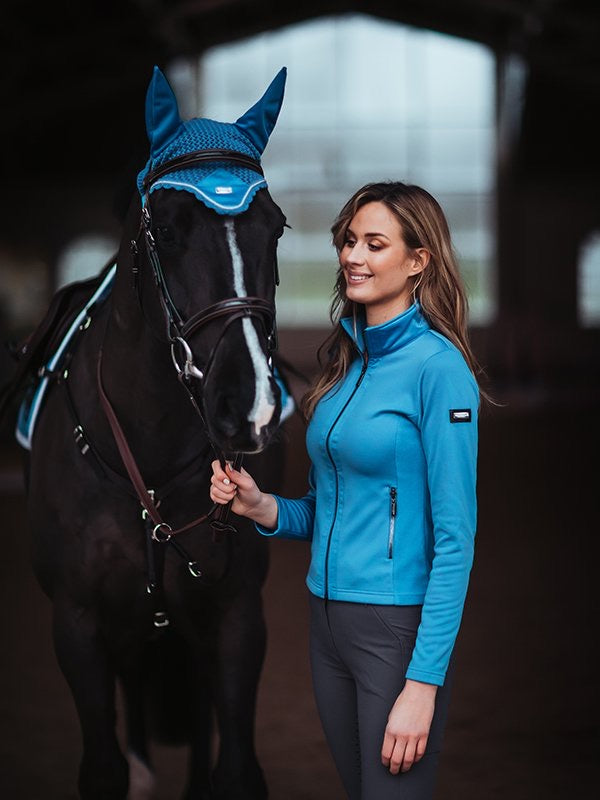 Equestrian Stockholm fleece jakke - Parisian Blue