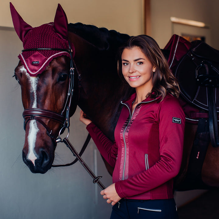 Equestrian Stockholm fleece jakke - Bordeaux